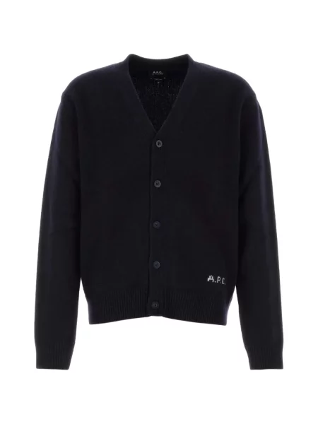 Cardigan A.p.c. cu broderie albastru