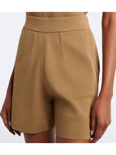 Pantaloni scurți Max Mara tricotate bej