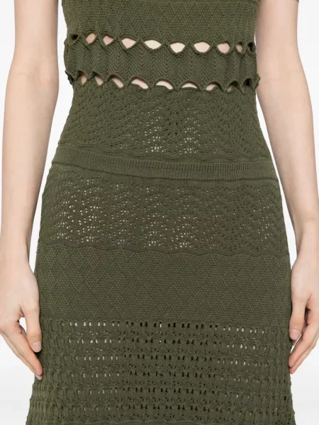 Rochie midi Elie Saab până la genunchi de costum verde