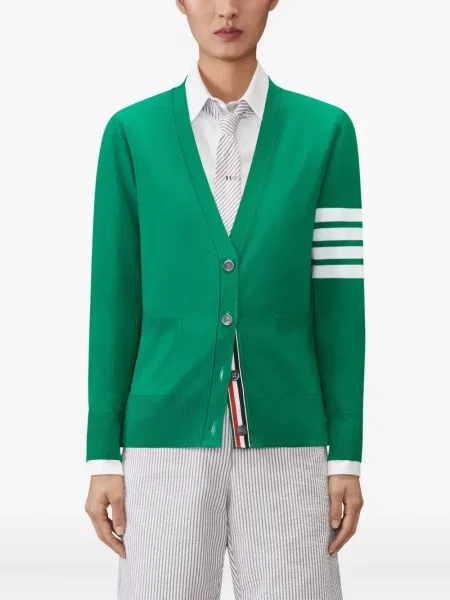 Cardigan Thom Browne de lână verde