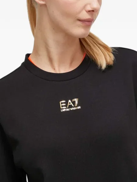 Суитчър Ea7 Emporio Armani с автограф черно