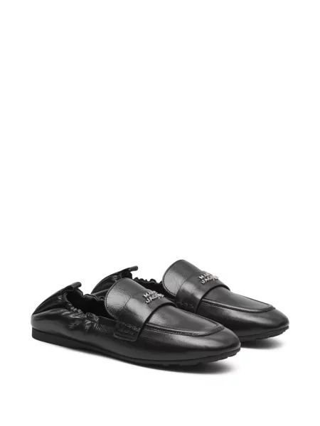 Pantofi loafer Marc Jacobs din piele cu autograf negru