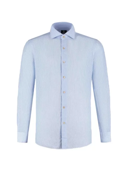 Раирана риза Luigi Borrelli на райета синьо