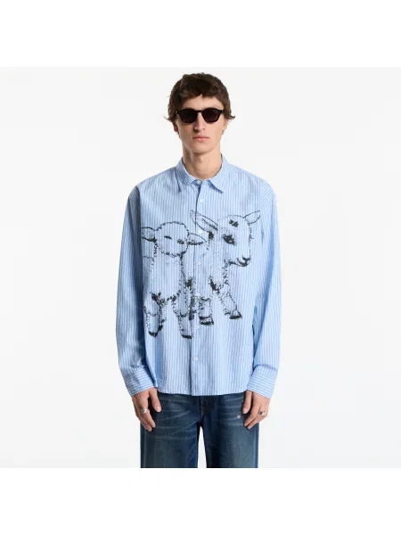 Cămașă Obey Billy Woven Light Blue Multi M albastru