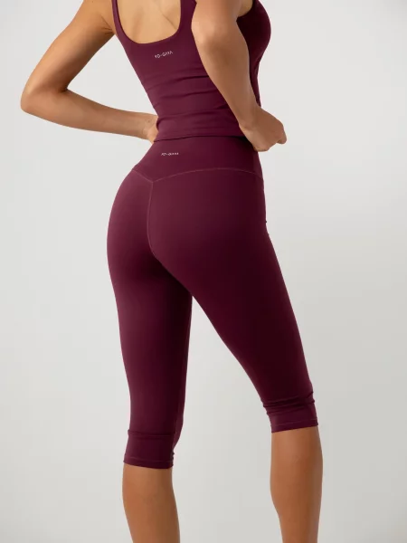 YO-GAYA Legíny Capri Legging burgundská