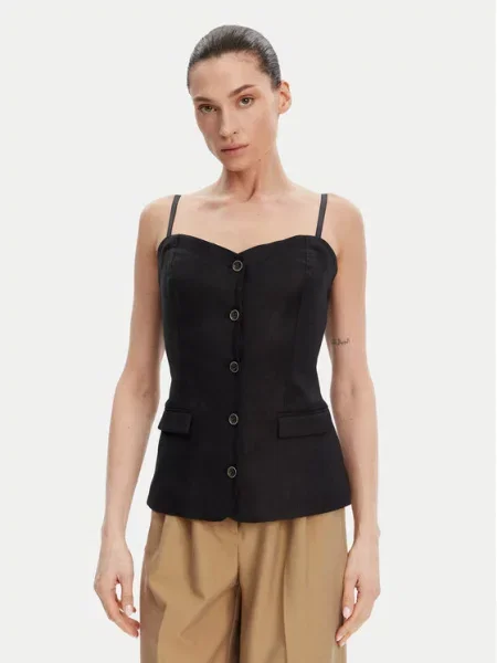 Guess Топ Regular Fit чорний