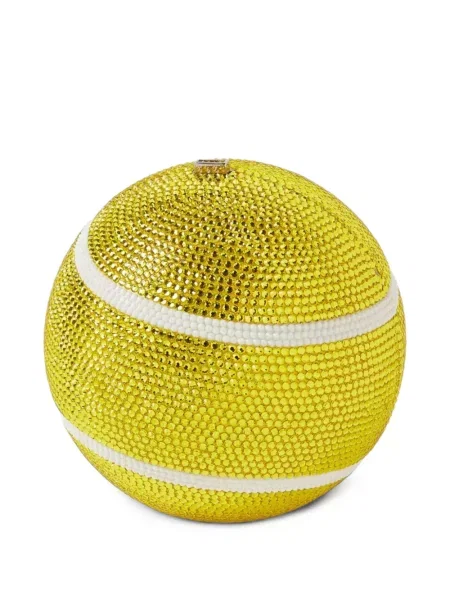 Geantă plic Judith Leiber tenis galben