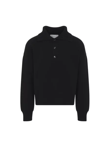 Sweter Ami Paris z wysokim kołnierzem czarny