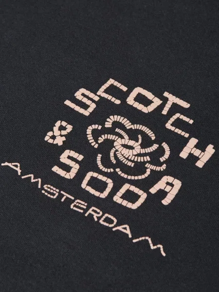 Hanorac Scotch & Soda cu imagine negru