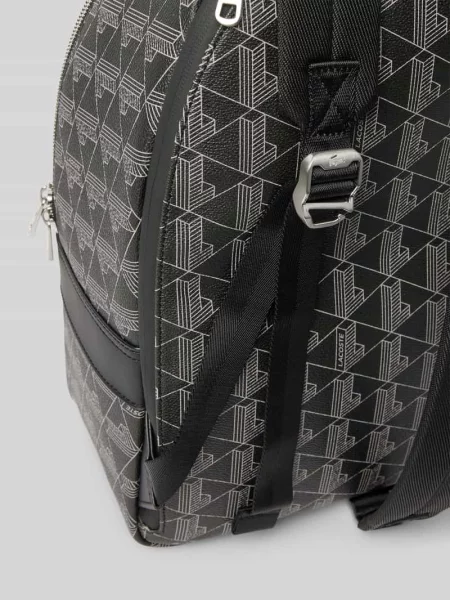 Lacoste plecak duży wzorzysty czarny