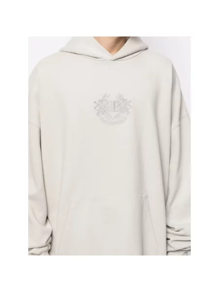 Bluza z kapturem Balenciaga beżowa