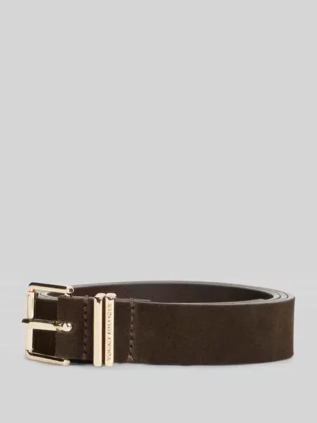 Pasek z naturalnej skóry z wytłoczonym logo Tommy Hilfiger