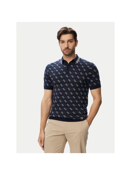 Guess Polo marškinėliai Tamsiai Regular Fit mėlyna