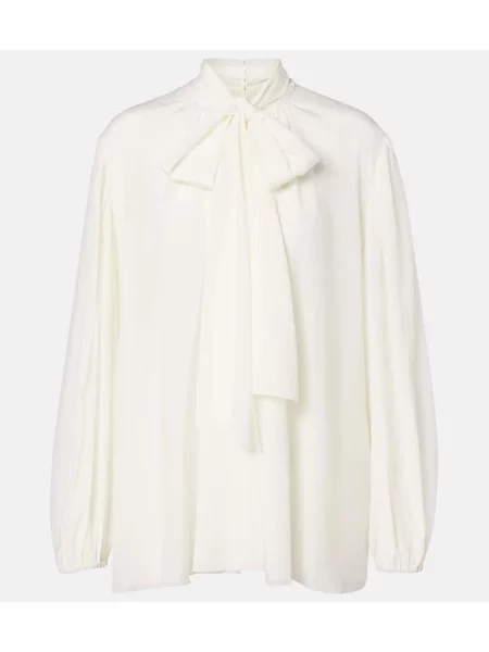 Jedwabny top Dolce&gabbana biały