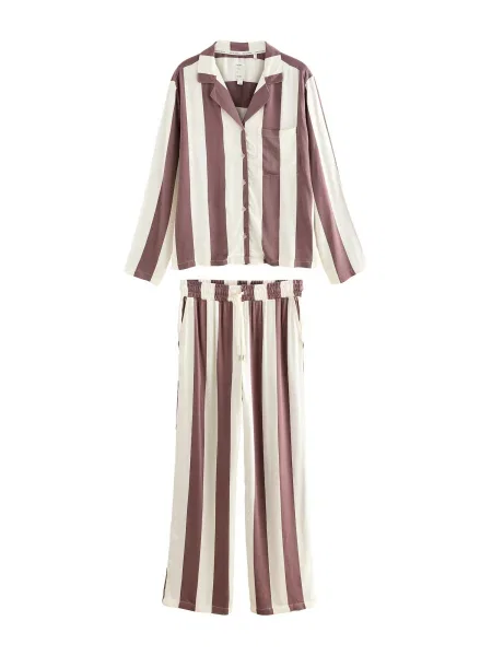 Next Pijama ciocolatiu alb