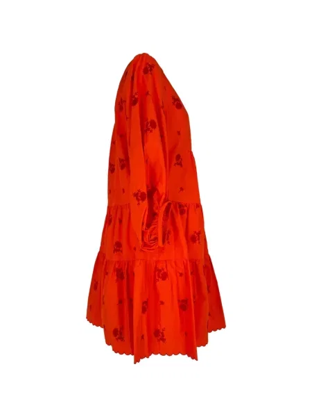 Rochie Erdem cu broderie portocaliu