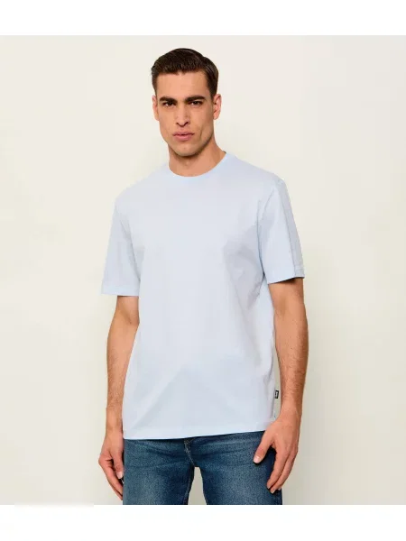 BOSS BLACK Tricou H-Thompson | mercerizat negru