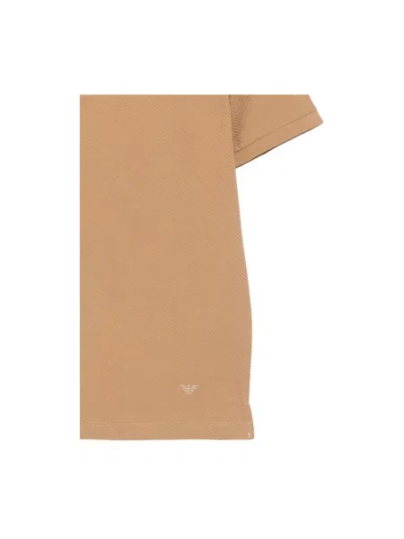 Koszulka polo Emporio Armani brązowa