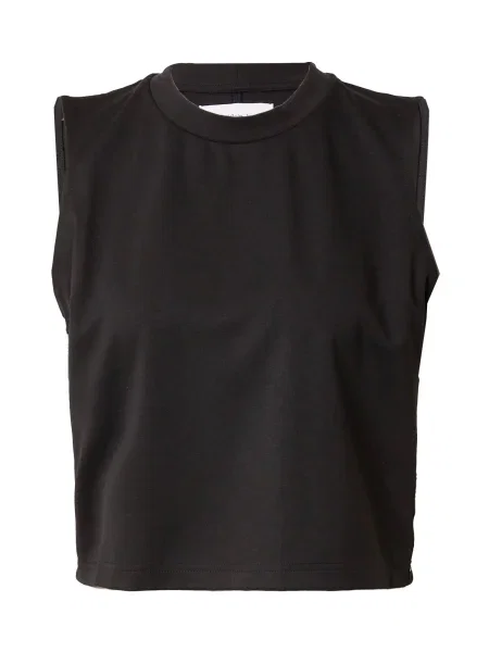 Top din denim Calvin Klein Jeans negru