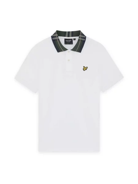 Koszulka polo Lyle & Scott w kratę biała