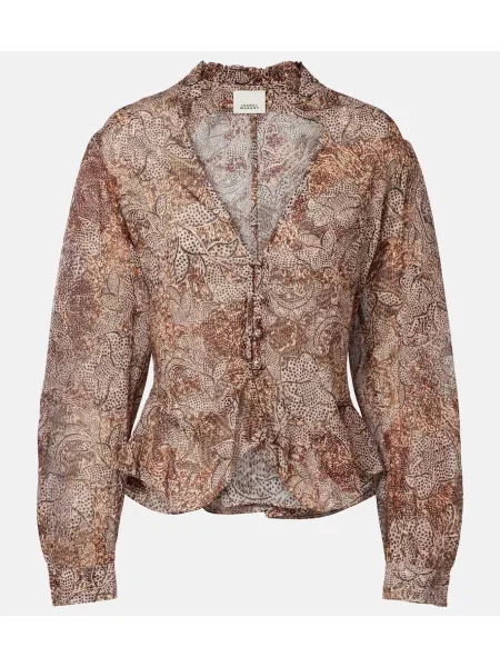 Bluză Isabel Marant cu imagine maro