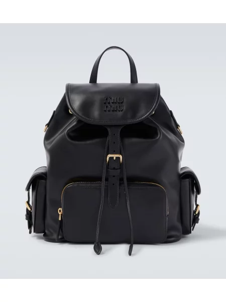 Rucsac Miu Miu din piele negru