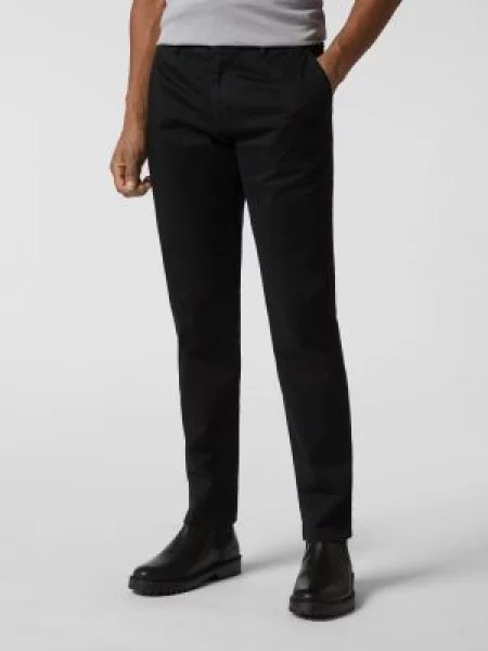 Chinosy o kroju slim fit z dodatkiem streczu Roy Robson czarne