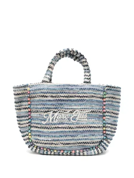 Geantă shopper Marc Ellis cu broderie albastru