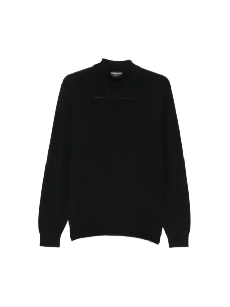 Sweter z golfem Tom Ford wełniany do golfa czarny