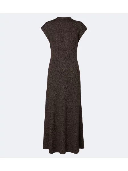 Rochie maxi Ralph Lauren Collection de lână maro