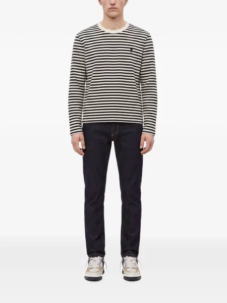 Decupat blugi drepți Levi's® zdrențuiți conici albastru
