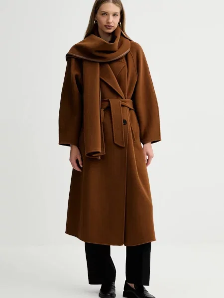 Liviana Conti palton de lână maro