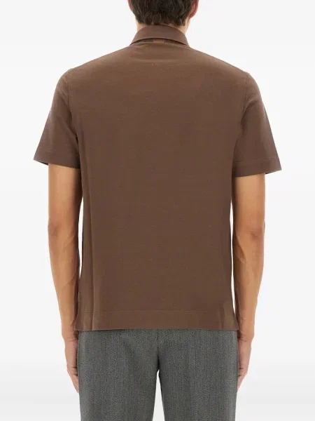 Tricou polo Zegna maro