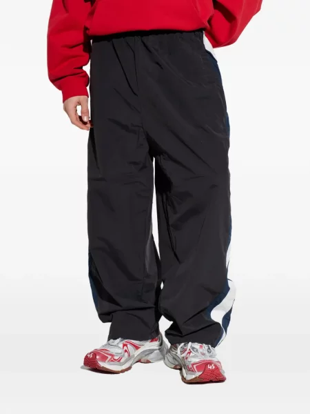 Pantaloni Vetements cu dungi negru