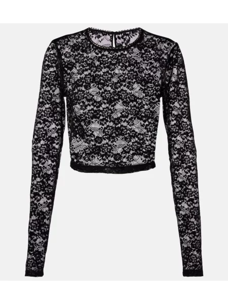 Cropp top Bananhot din dantelă negru