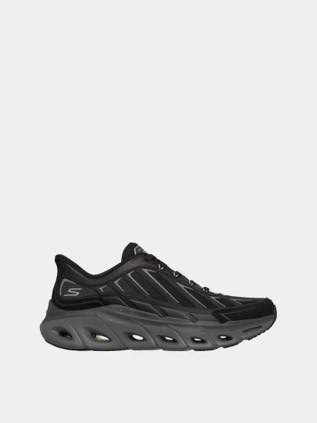 Кожаные повседневные кроссовки Skechers черные