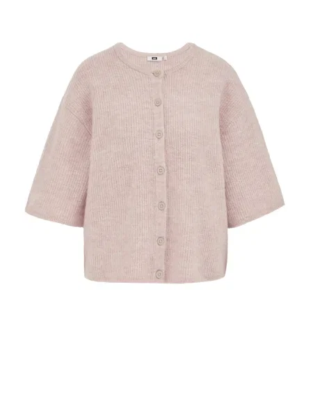 WE Fashion Pletena jopa svetlo roza