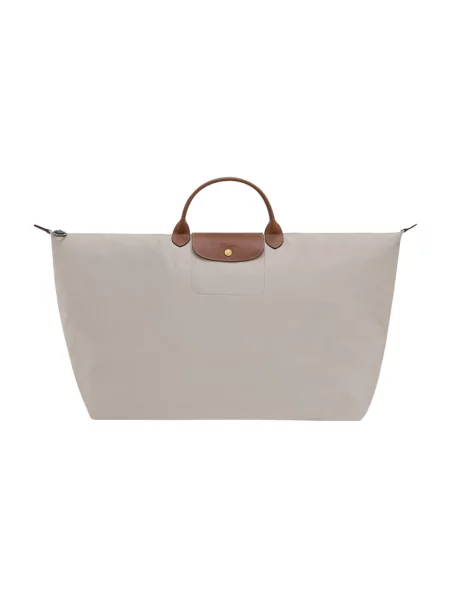 Torba podróżna Longchamp skórzana szara