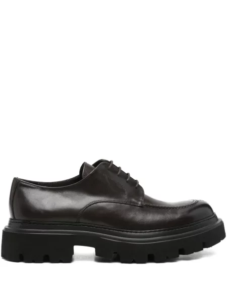 Pantofi derby Corneliani cu șireturi din dantelă maro