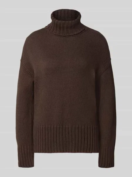 Sweter z dzianiny o kroju relaxed fit z czystej bawełny z golfem Mos Mosh