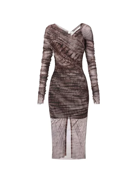 Rochie midi Elisabetta Franchi cu imagine maro