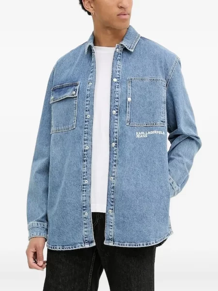 Košulja Karl Lagerfeld Jeans plava