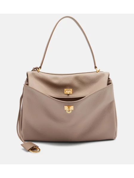 Geanta de piele Balenciaga din piele bej