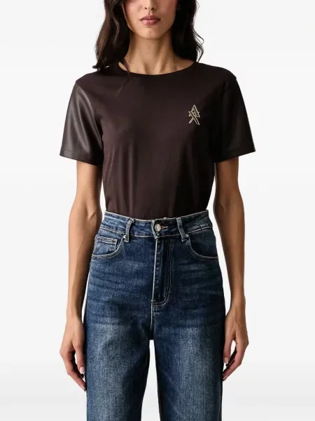 Scurt tricou Armani Exchange maro