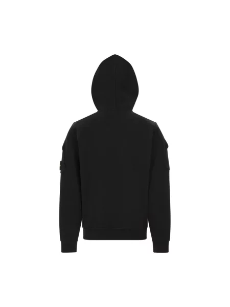 Kurtka Stone Island z kapturem z kamieniami czarna