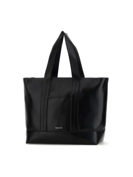 Torba Alexander Mcqueen skórzana czarna
