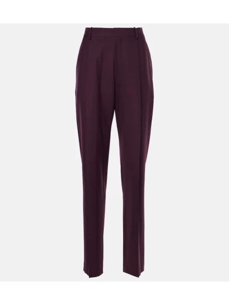 Pantaloni chino Victoria Beckham de lână maro