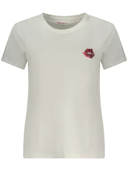 Tricou Pepe Jeans scurt alb