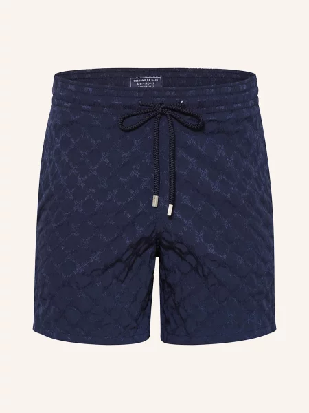 Vilebrequin Koupací Šortky Turtle Monogram Jacquard Moopea tmavě modrá