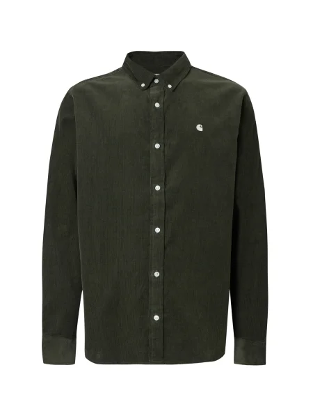 Carhartt WIP Cămașă Madison verde închis alb